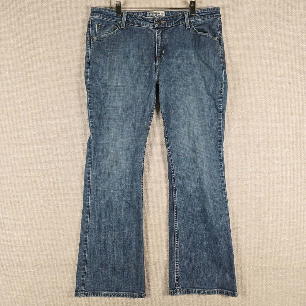 Signature by Levi Strauss‎ & Co Womens Low Rise Bootcut Jeans Blue 16 Medium